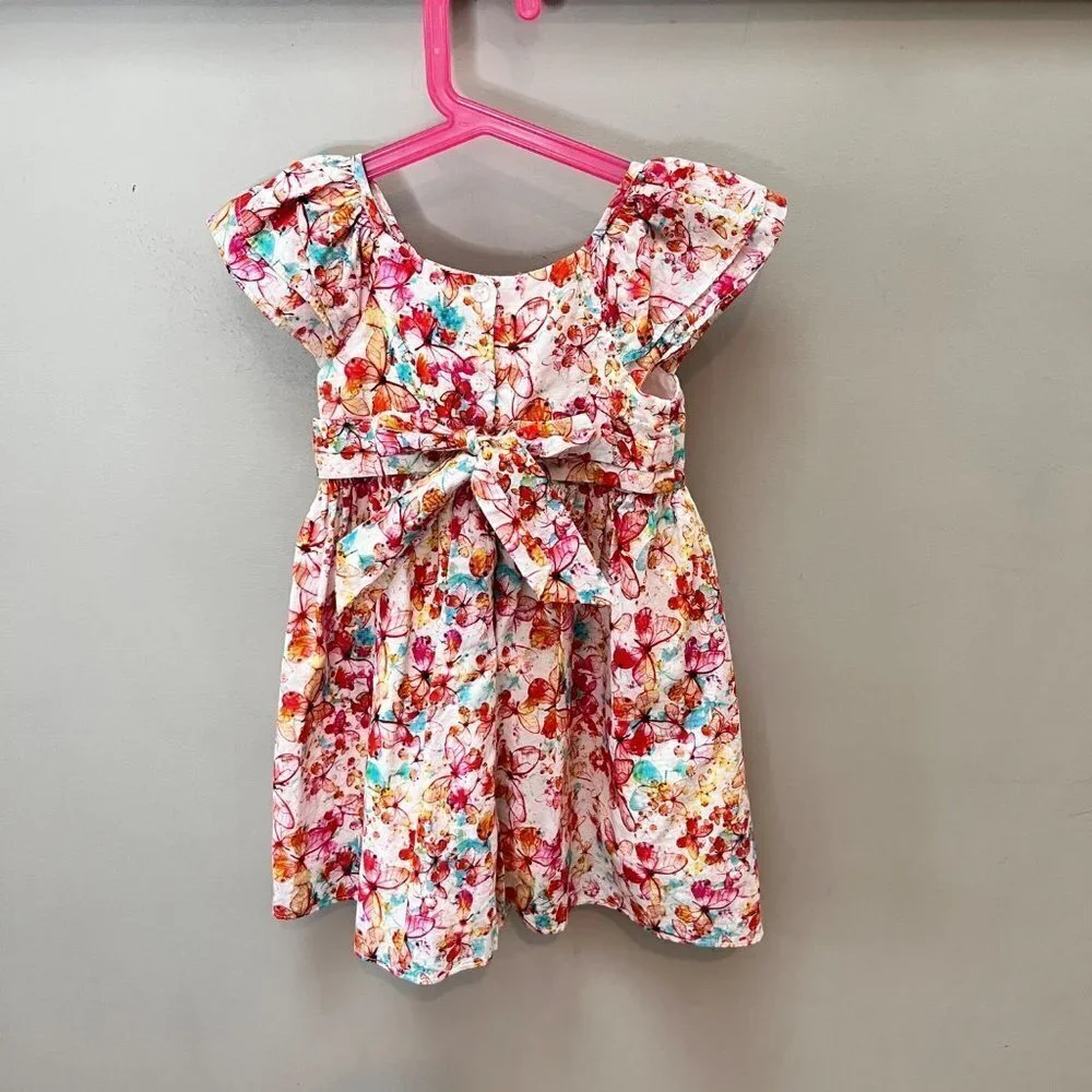Pastourelle Toddler Girls Butterfly print Dress-‎ Size 2T